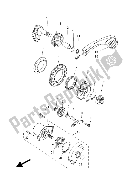 Tutte le parti per il Antipasto del Yamaha NS 50 2015