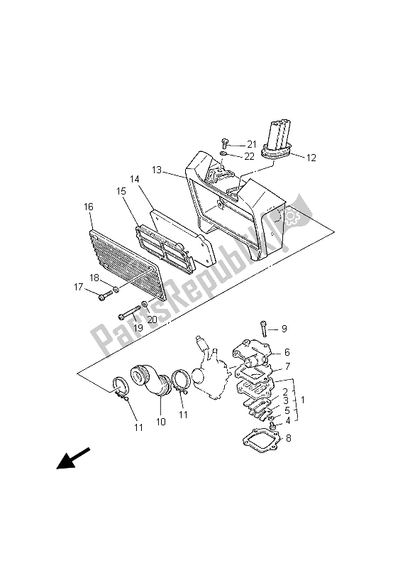 Todas as partes de Ingestão do Yamaha PW 80 2003