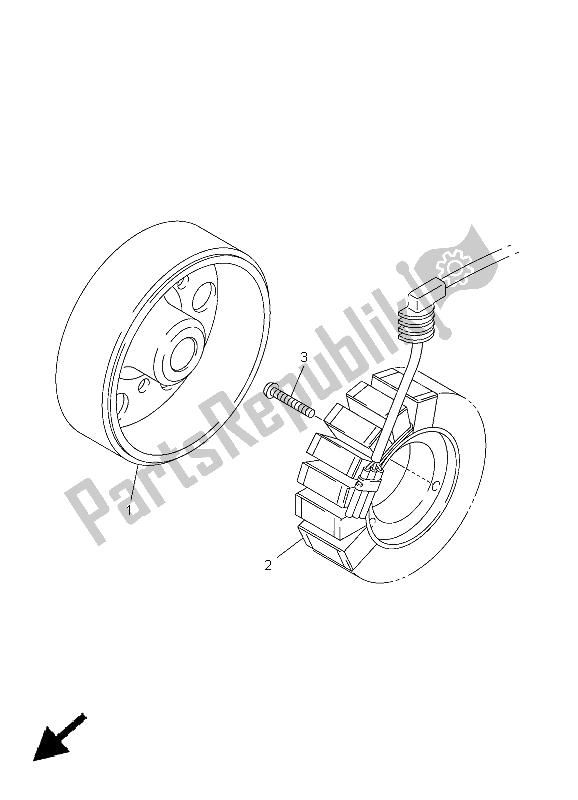 All parts for the Generator of the Yamaha FJR 1300A 2005