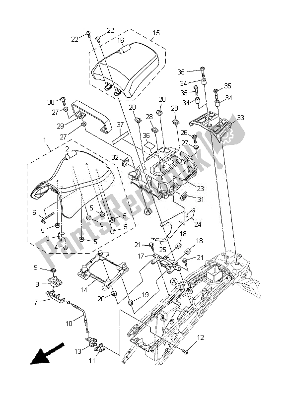 Wszystkie części do Siedzenie Yamaha XT 1200Z 2014