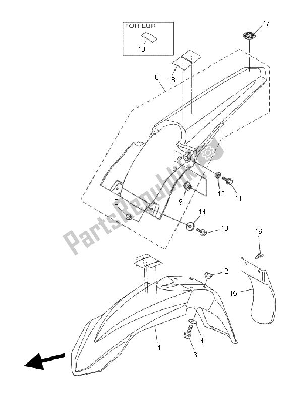 Todas las partes para Defensa de Yamaha YZ 250F 2011