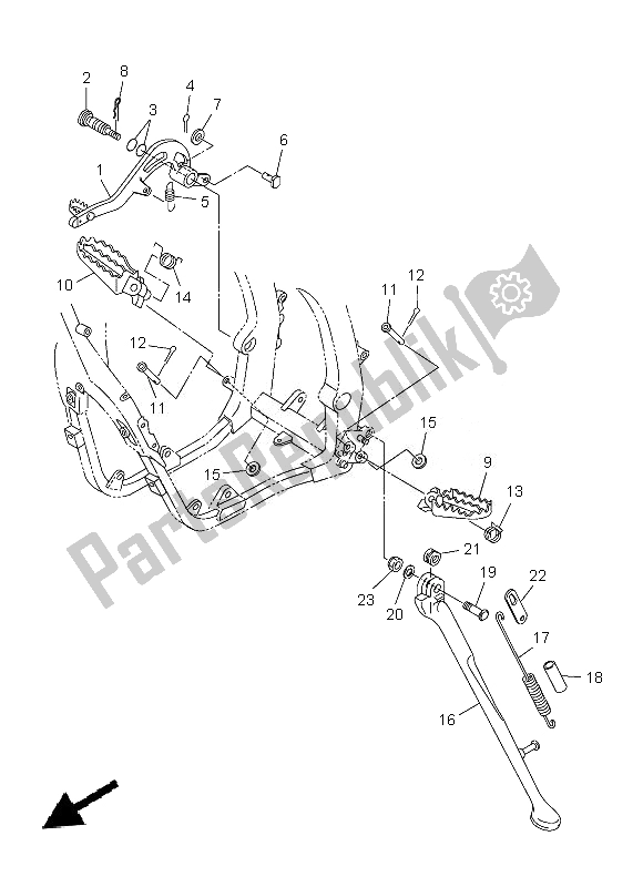 Todas las partes para Soporte Y Reposapiés de Yamaha WR 250F 2013