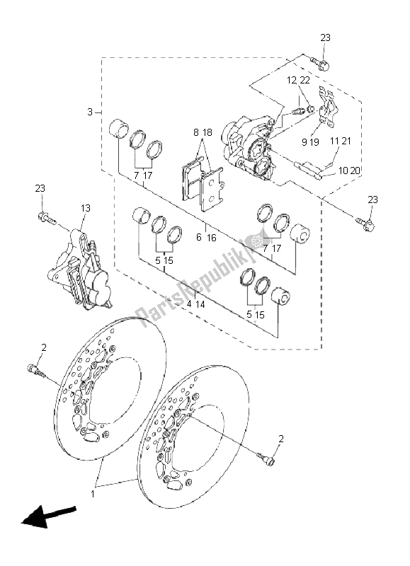 Tutte le parti per il Pinza Freno Anteriore del Yamaha FZ1 S Fazer 1000 2006