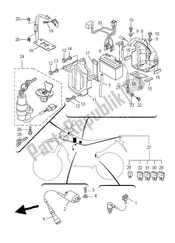 Todas las partes para Eléctrico 1 de Yamaha WR 125X 2009