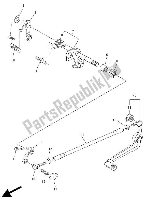 Toutes les pièces pour le Arbre De Changement du Yamaha YZF R1 1000 2000