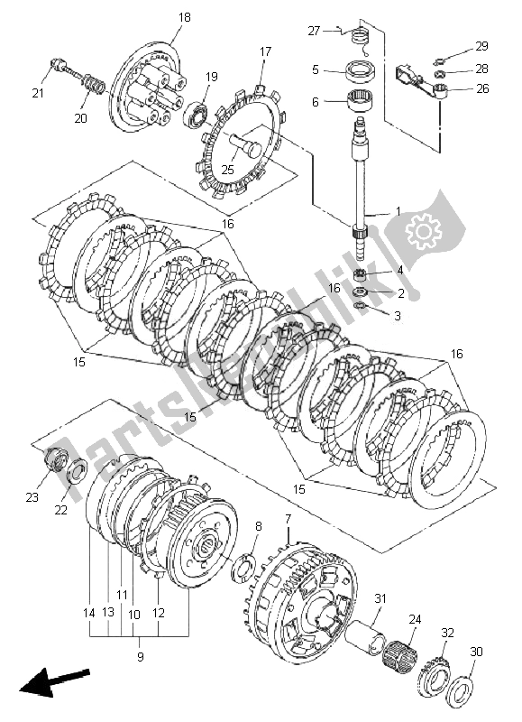 Tutte le parti per il Frizione del Yamaha FZ1 N Fazer 1000 2010