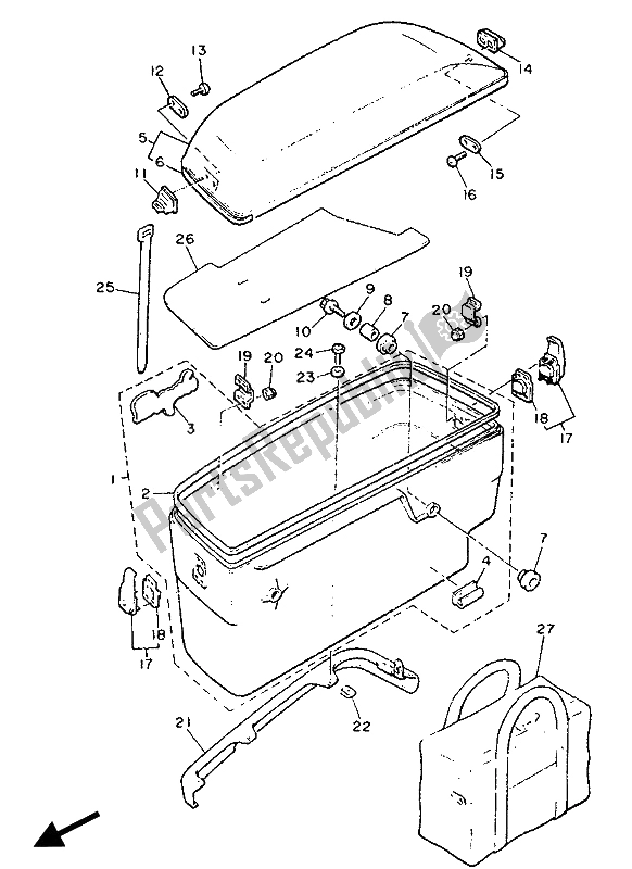 Toutes les pièces pour le Sacoche 2 du Yamaha XVZ 13 TD Venture Royal 1300 1990