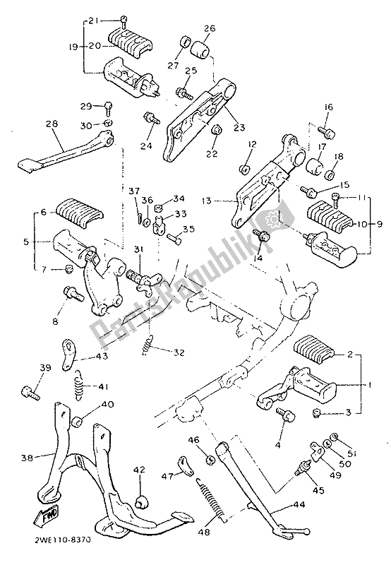 Todas las partes para Soporte Y Reposapiés de Yamaha V MAX 12 1200 1993