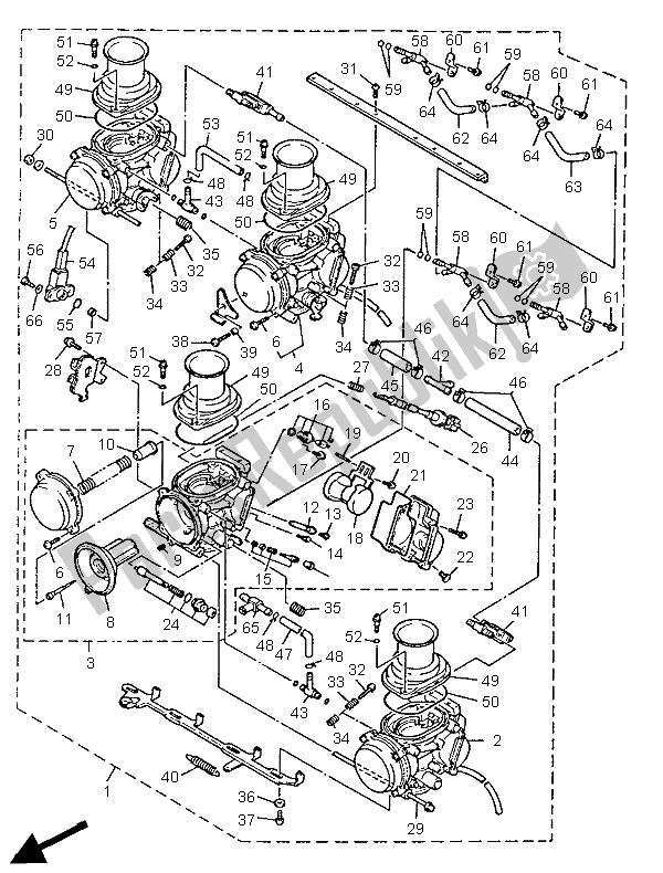 Wszystkie części do Ga? Nik Yamaha YZF 600R Thundercat 1998