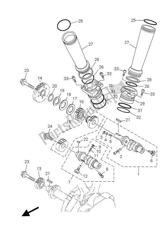 Todas las partes para árbol De Levas Y Cadena de Yamaha XV 1900A 2012