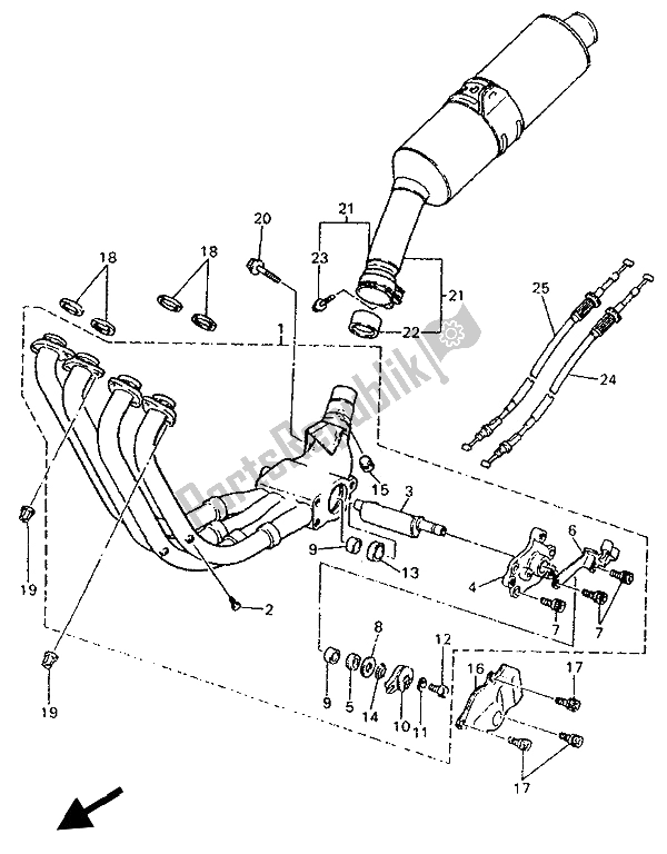 Wszystkie części do Wydechowy Yamaha YZF 750R 1994