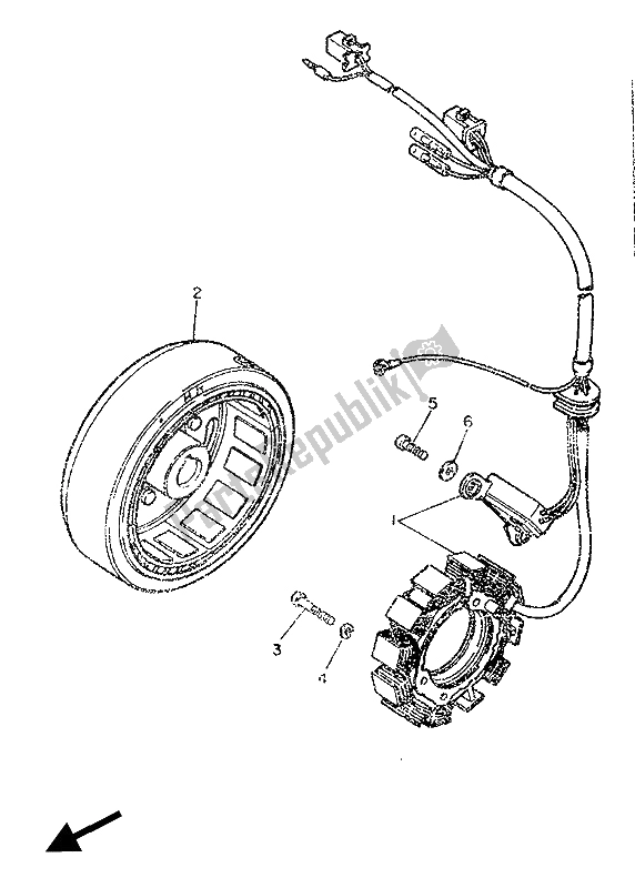 Wszystkie części do Generator Yamaha SRX 600 1986