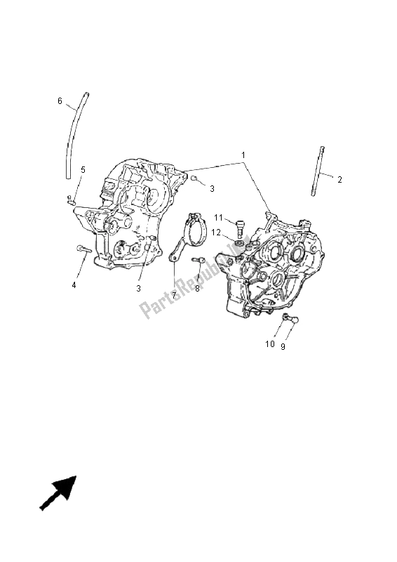 Todas las partes para Caja Del Cigüeñal de Yamaha TZR 50 2009