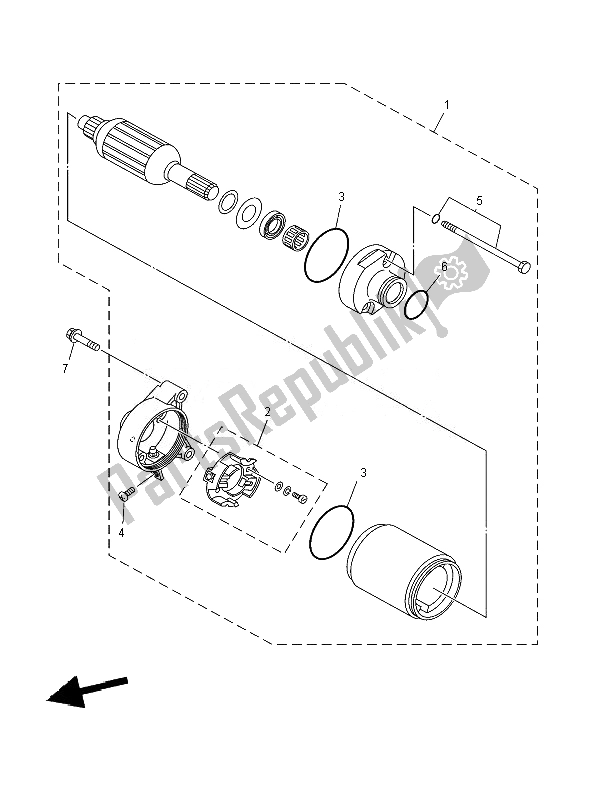 Todas las partes para Motor De Arranque de Yamaha XT 125R 2007