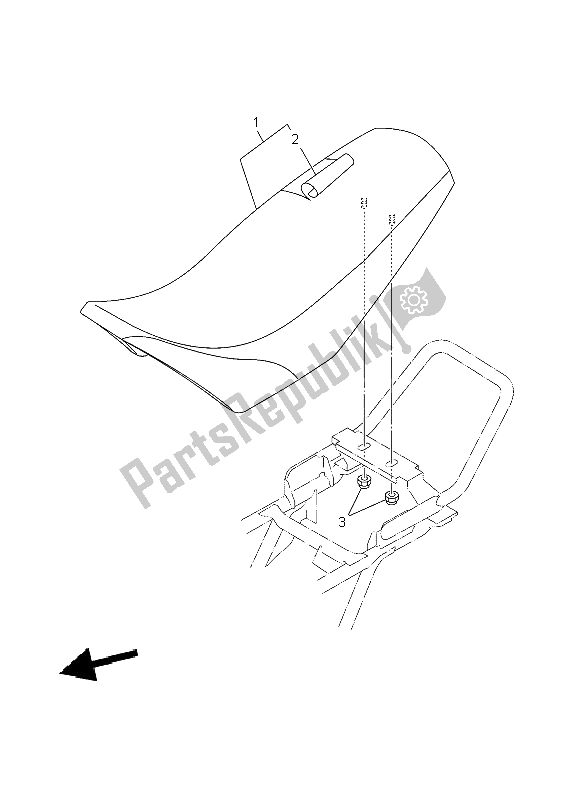 All parts for the Seat of the Yamaha TT R 90 2004