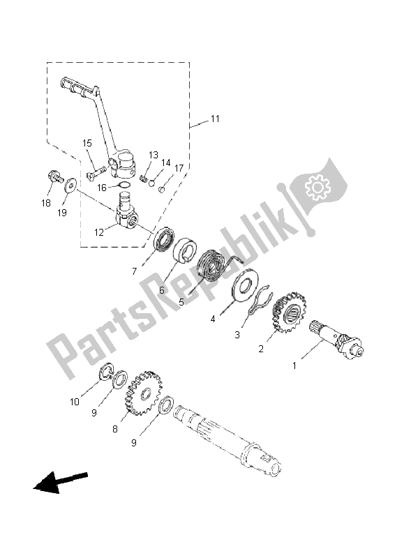 Tutte le parti per il Antipasto del Yamaha YZ 85 SW LW 2011