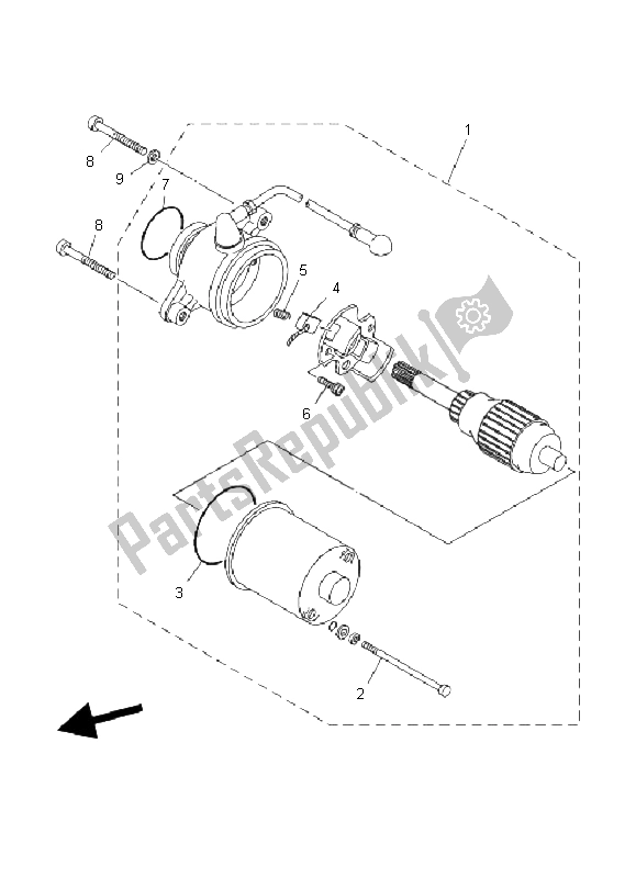 Todas las partes para Motor De Arranque de Yamaha YFM 80R 2004