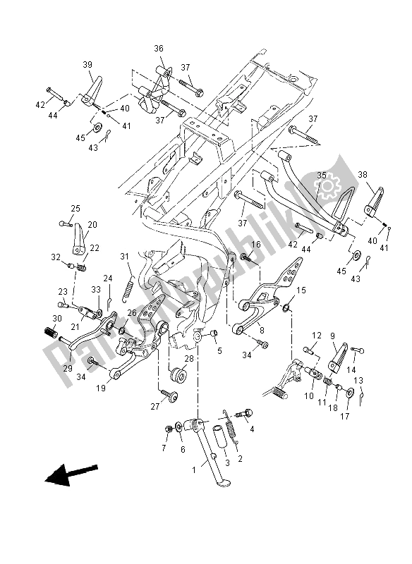 Wszystkie części do Podstawka I Podnó? Ek Yamaha YZF R 125 2008