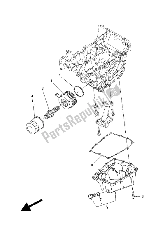 Toutes les pièces pour le Nettoyant Huile du Yamaha MT 07 700 2014