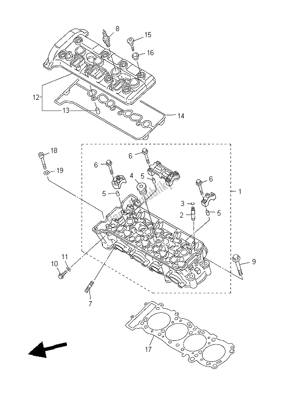 Todas las partes para Cilindro de Yamaha FJR 1300 2002