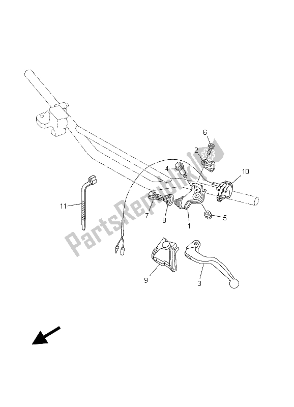 Todas las partes para Interruptor De Palanca Y Palanca de Yamaha YZ 125 2003