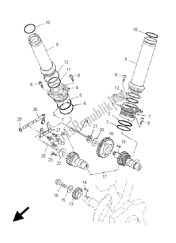 Tutte le parti per il Albero A Camme E Catena del Yamaha MT 01 1670 2005