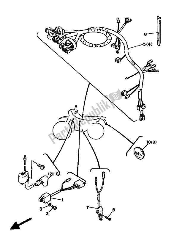 Todas las partes para Alternativo (eléctrico) (para Fi) de Yamaha XT 350 1986