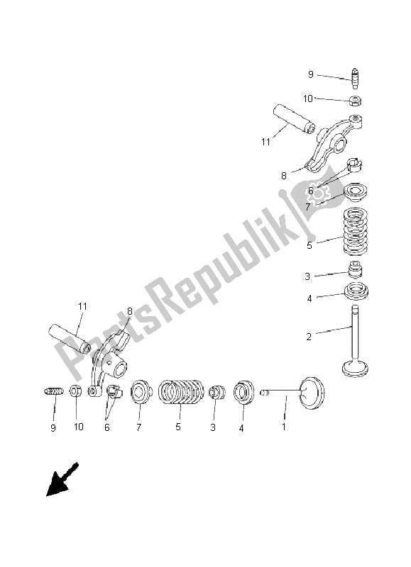 Toutes les pièces pour le Soupape du Yamaha TT R 125 SW LW 2005