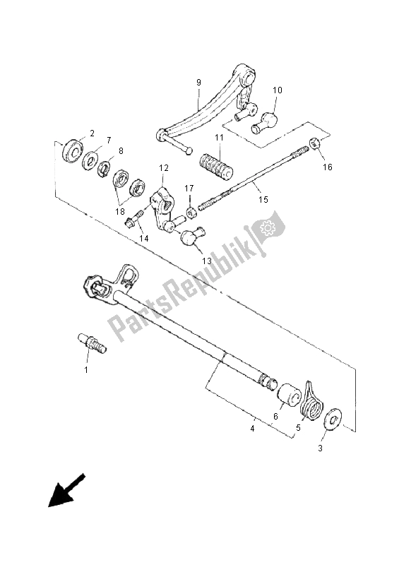 Todas las partes para Eje De Cambio de Yamaha XJR 1300 SP 2001