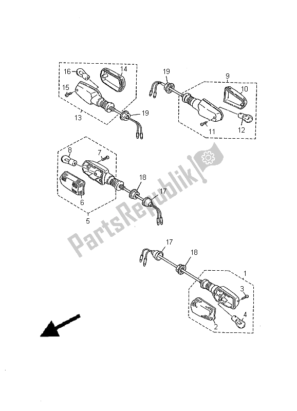 Toutes les pièces pour le Lumière Clignotante du Yamaha XJ 600N 2000