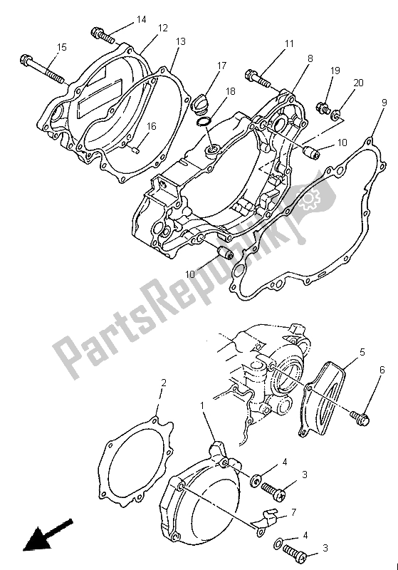 Todas las partes para Tapa Del Cárter 1 de Yamaha YZ 250 1997