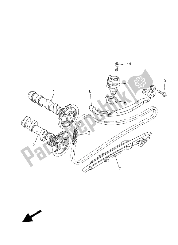 All parts for the Camshaft & Chain of the Yamaha XP 500A Dnms 2015