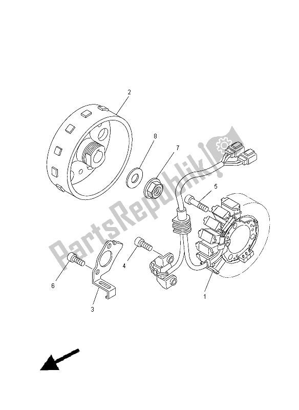 Wszystkie części do Generator Yamaha YFZ 450R SE 2012