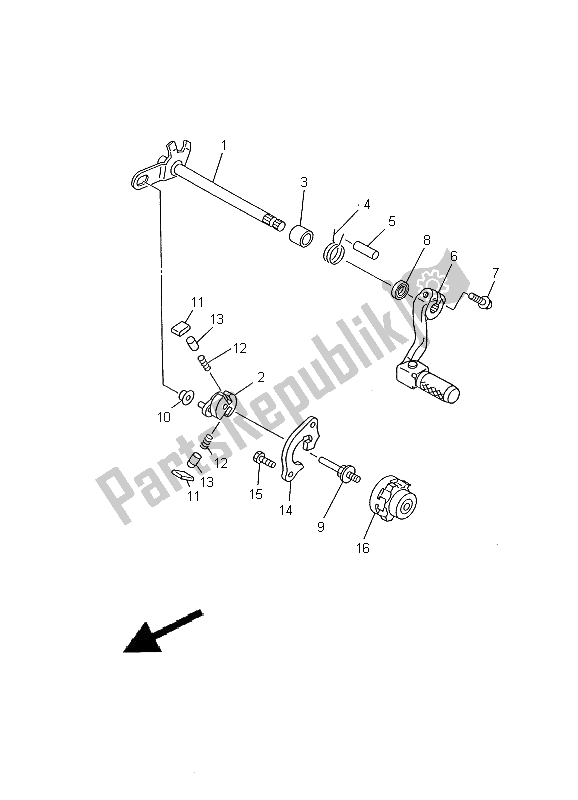 Tutte le parti per il Albero Del Cambio del Yamaha YZ 426F 2000