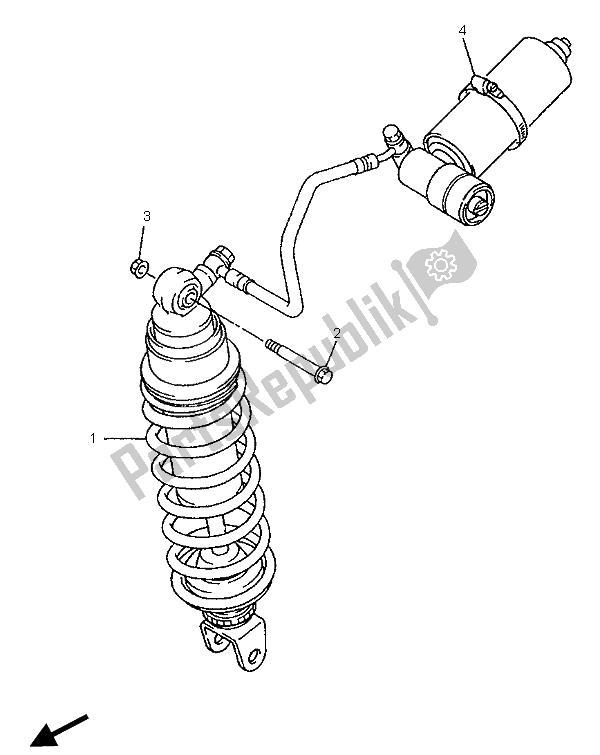 Tutte le parti per il Sospensione Posteriore del Yamaha YZF 1000R Thunderace 1996