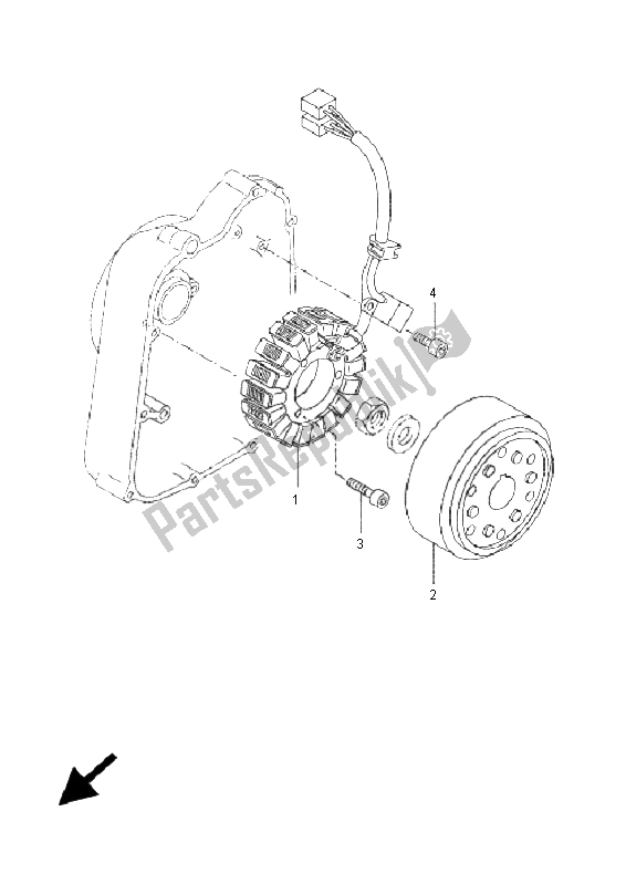 All parts for the Generator of the Yamaha YP 250R X MAX Black 2009