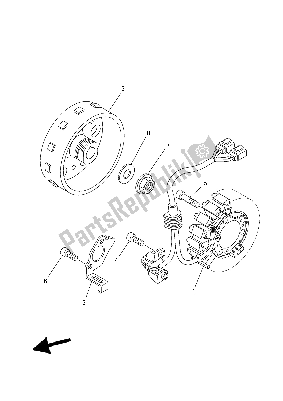 Wszystkie części do Generator Yamaha YFZ 450R 2014