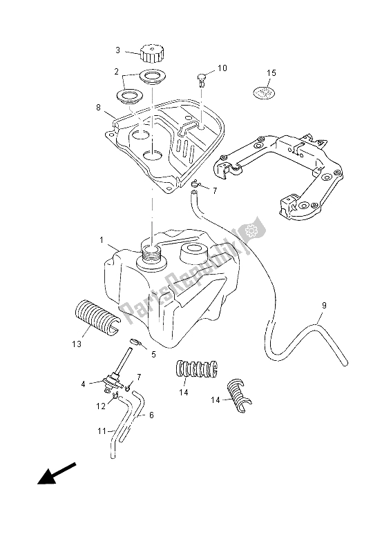 Wszystkie części do Zbiornik Paliwa Yamaha YN 50 2015