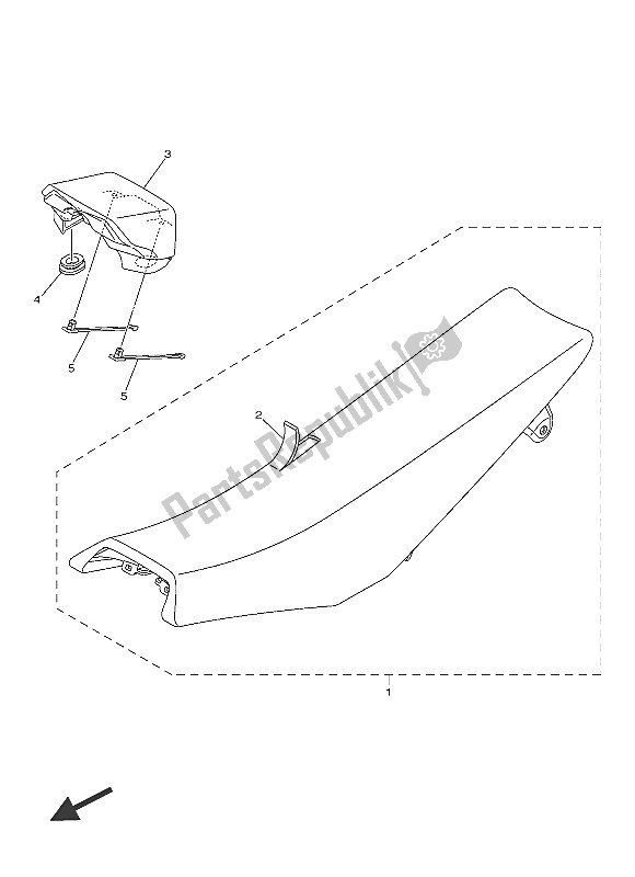 All parts for the Seat of the Yamaha WR 250F 2016