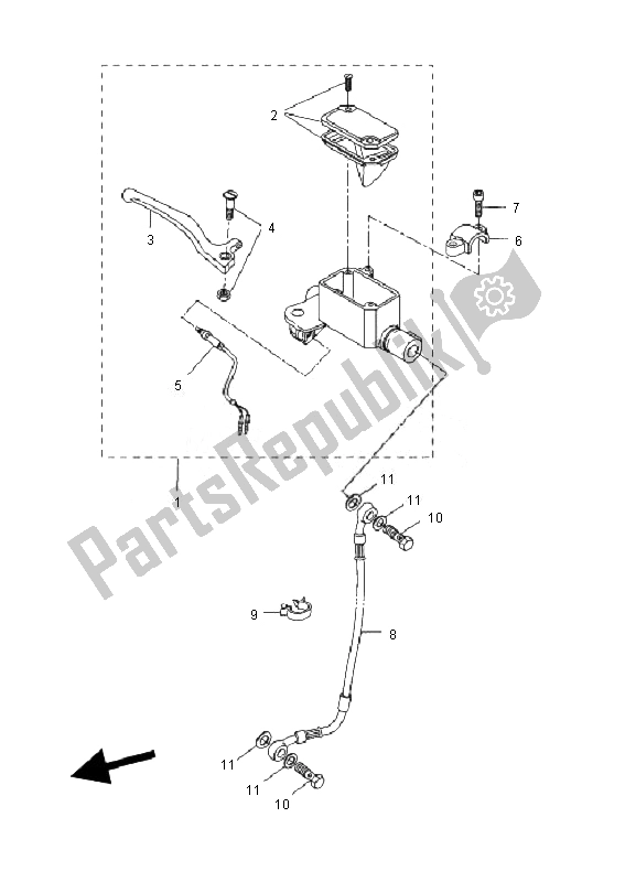 Wszystkie części do Przedni Cylinder G?ówny Yamaha CW 50 BWS 2010