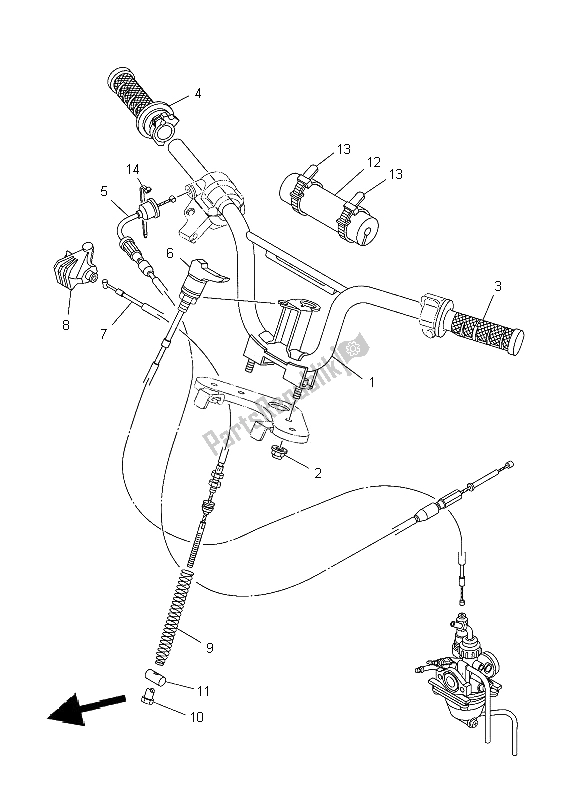 Tutte le parti per il Maniglia E Cavo Dello Sterzo del Yamaha TT R 50E 2009