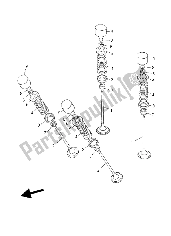 Tutte le parti per il Valvola del Yamaha FJR 1300 AS 2006