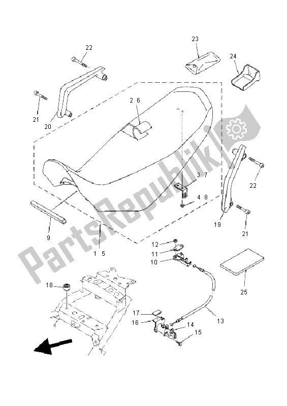 Wszystkie części do Siedzenie Yamaha XT 660R 2011