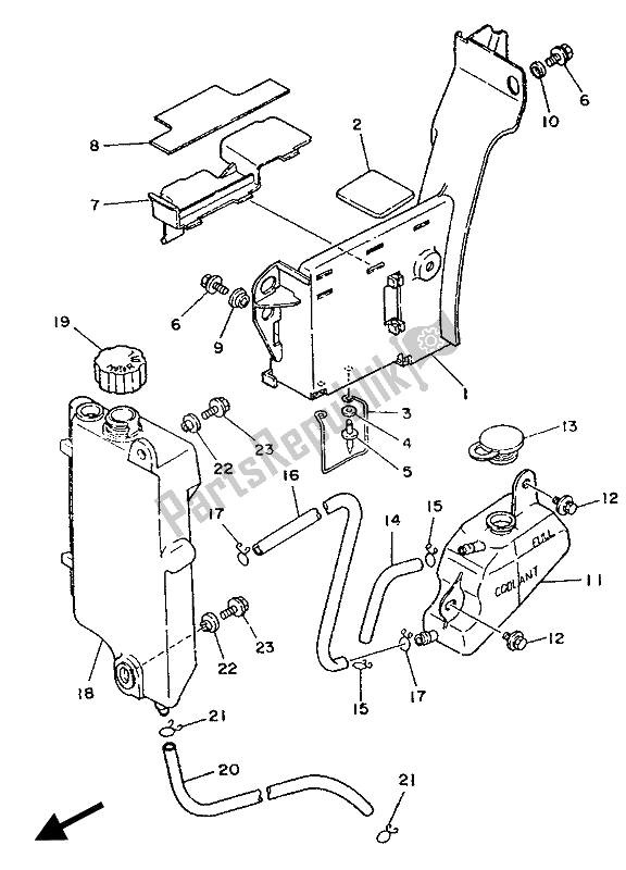 Todas las partes para Tanque De Aceite de Yamaha DT 125E 1989