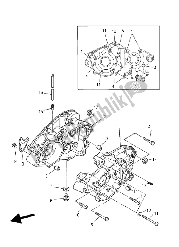 Tutte le parti per il Carter del Yamaha YFS 200 Blaster 2007