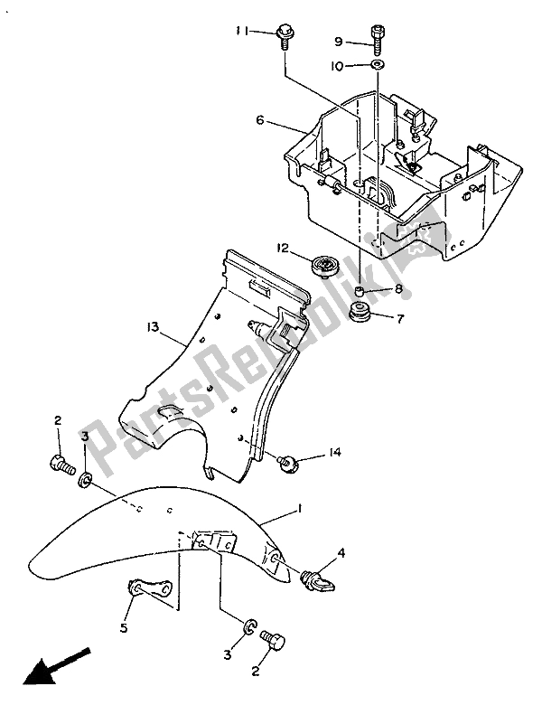 Toutes les pièces pour le Aile du Yamaha YSR 50 1987