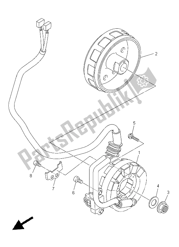 Wszystkie części do Generator Yamaha YZ 250F 2014