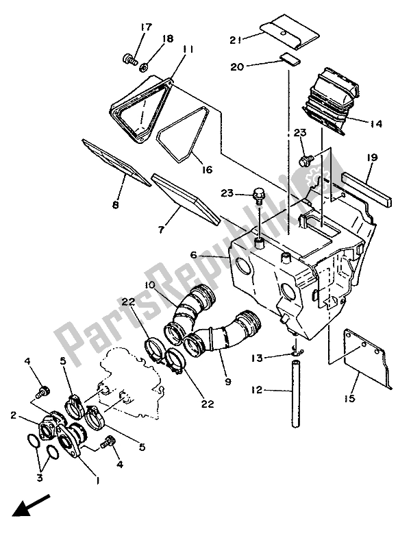 Tutte le parti per il Presa del Yamaha XT 350 1987