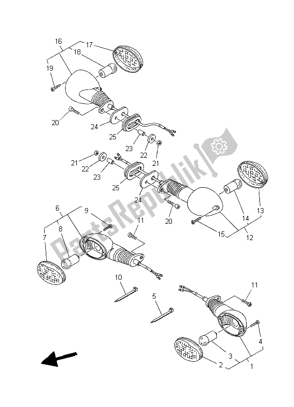 Tutte le parti per il Luce Lampeggiante del Yamaha XT 660X 2006