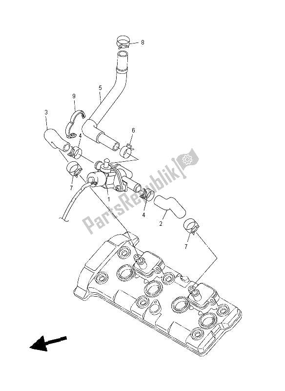 Todas as partes de Sistema De Indução De Ar do Yamaha YZF R1 1000 2008